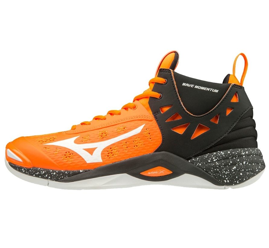 Mizuno Wave Momentum Mid oranje zwart volleybalschoenen unisex