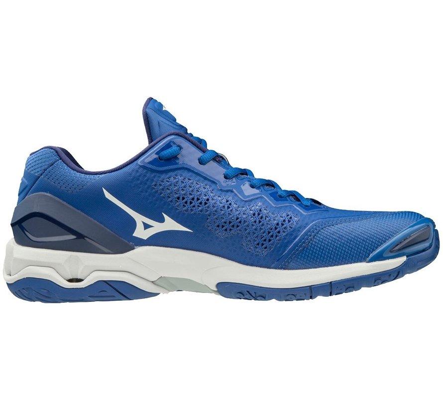 Mizuno Wave Stealth V blauw handbalschoenen unisex