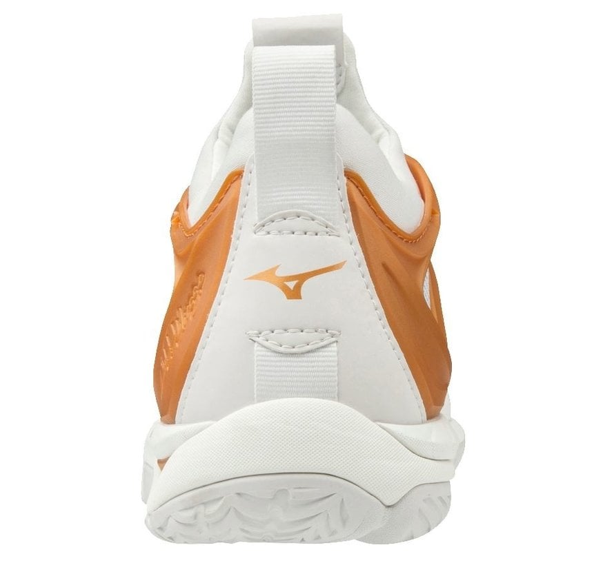 Mizuno Wave Mirage 3 wit oranje handbalschoenen dames