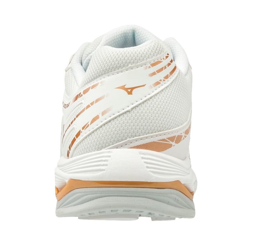 Mizuno Wave Voltage wit bruin volleybalschoenen dames