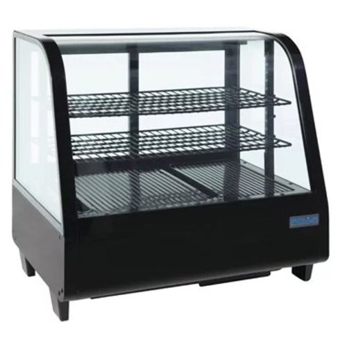  ProChef Vitrine réfrigérée de comptoir 100L Noire - 67,5x68,2x45 cm 