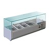 ProChef Vitrine réfrigérée à ingrédients 4 bacs GN - 43,5x120x39,5 cm