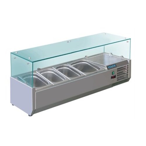  ProChef Vitrine réfrigérée à ingrédients 4 bacs GN - 43,5x120x39,5 cm 