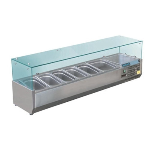  ProChef Vitrine réfrigérée à ingrédients  6 bacs GN - 43x150x39.5 cm 