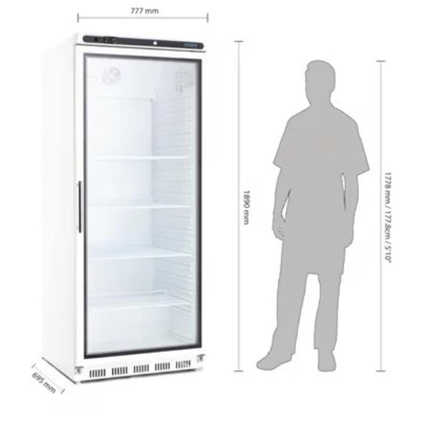 Armoire vitrine réfrigérée avec porte vitrée Blanc | 600L