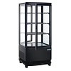 Polar Vitrine réfrigérée Porte incurvée 86L noire - 98x42,9x42,5 cm