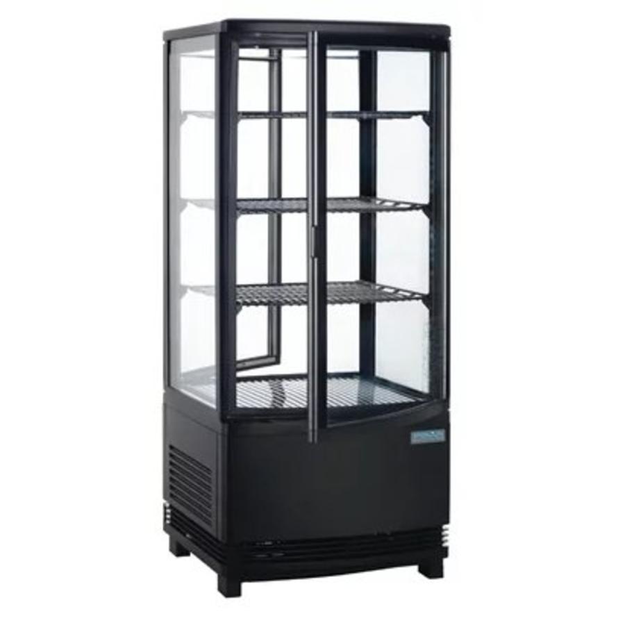 Vitrine réfrigérée Porte incurvée 86L noire - 98x42,9x42,5 cm