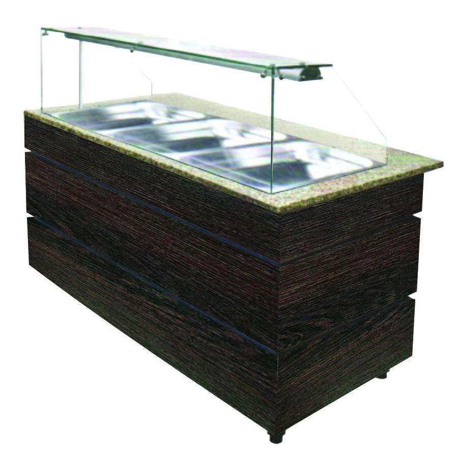 Buffet chaud | 5 x GN 1/1 | 189x80x135 cm