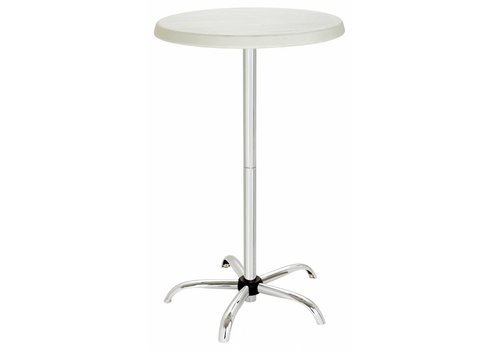  Bartscher Table debout Blanc argenté chromé 70cm 