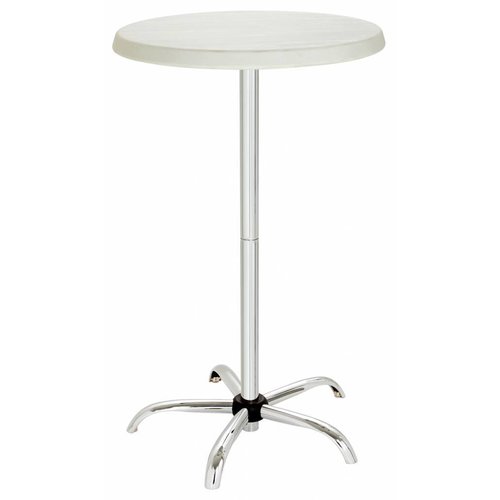  Bartscher Table debout Blanc argenté chromé 70cm 
