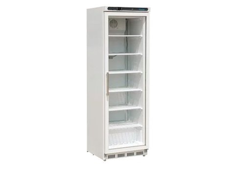  Polar Armoire réfrigérée 1 porte battante en verre blanc 365L - 185x60x60 