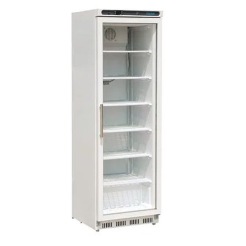  Polar Armoire réfrigérée 1 porte battante en verre blanc 365L - 185x60x60 