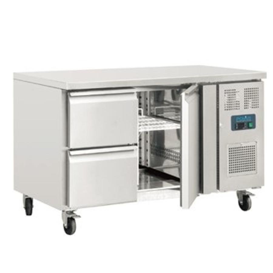 Table réfrigérée 1 porte 2 tiroirs 228L - 85x136x70 cm