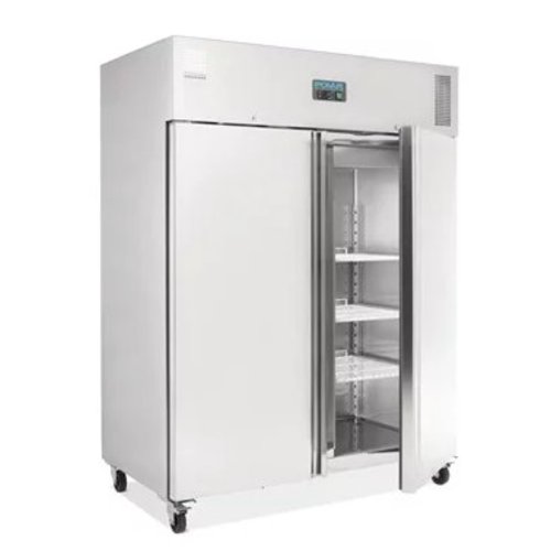  Polar Meuble Réfrigérateur professionnel 2 portes Inox 201(H)x148,5(L)x83,5(P)cm 1300L 