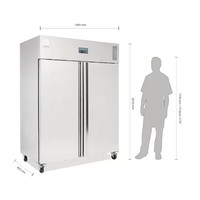 Meuble Réfrigérateur professionnel 2 portes Inox 201(H)x148,5(L)x83,5(P)cm 1300L