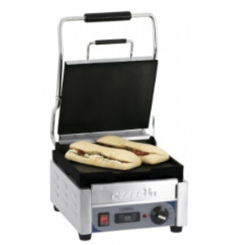  Casselin Grill panini petit premium lisse - lisse avec minuteur | L 300 x P 490 x H 265 mm | 2 000 W | de 60°C à 300°C 