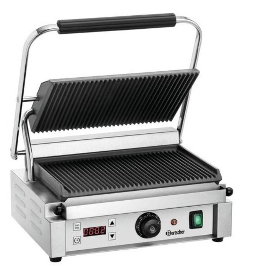 Grill contact "Panini" 1RDIG | 410 x 400 x 200 mm | 2,2 kW | Acier inoxydable