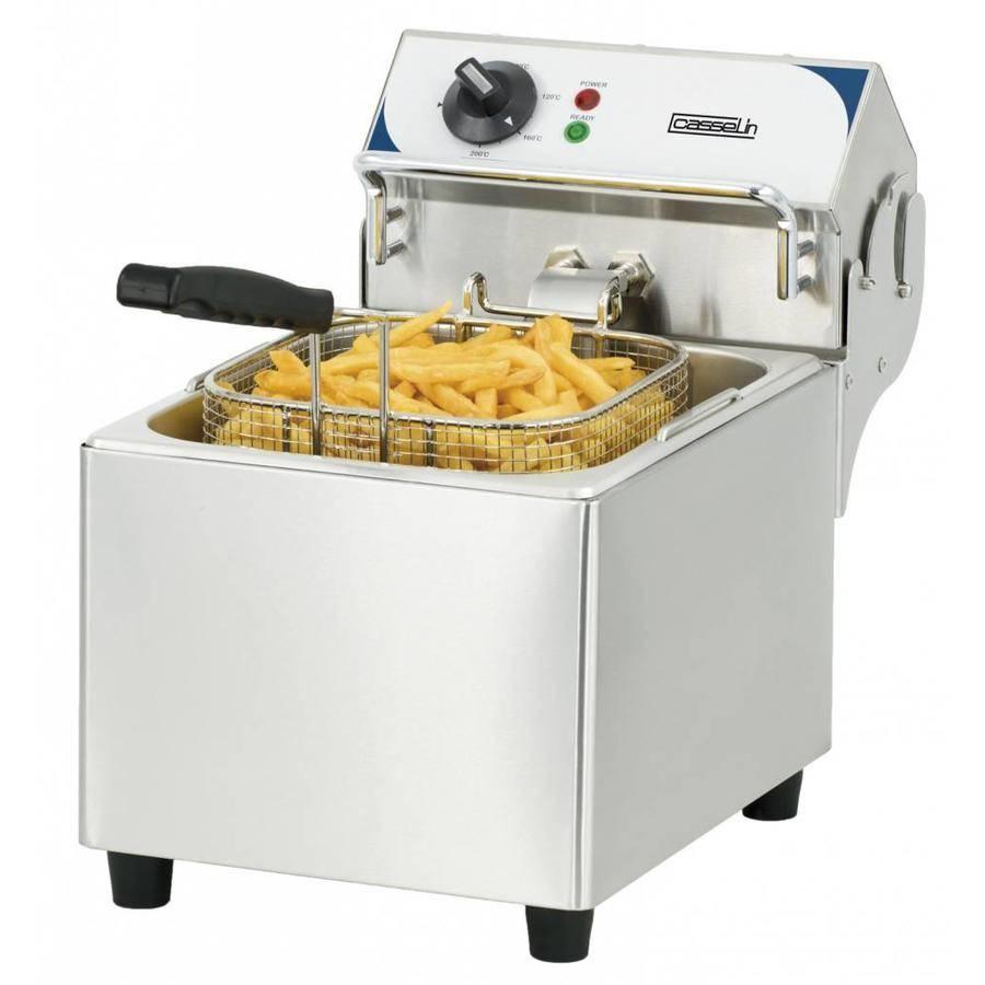 Friteuse électrique 7 litres | L 275 x P 450 x H 377 mm | 2800 W | 60°C à 200°C