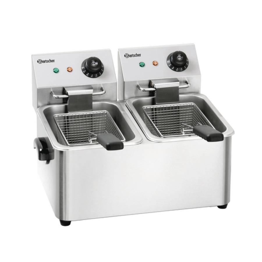 Bartscher Friteuse double "SNACK II" 2 x 4 Litres | 435 x 400 x 315 mm | 4 kW | 50  °C a 190  °C