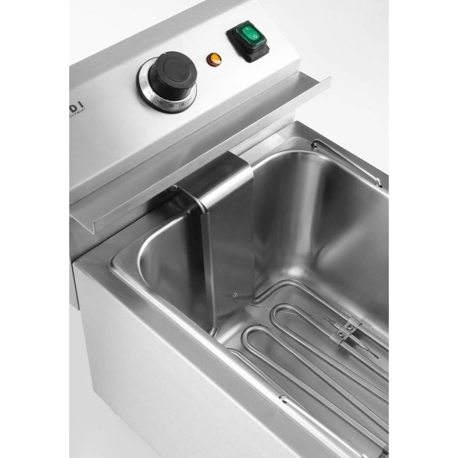 Friteuse inox 2 bacs 8L avec vidange Mastercook - MaSpatule