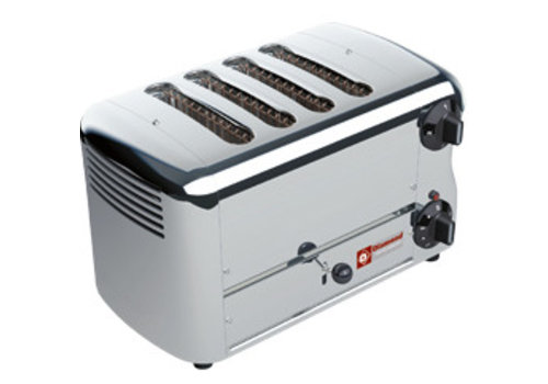  ProChef Toaster (grille-pain) électrique 4 tranches | 360 x 220 x h210 mm | 2,3 kW | inox-aluminium poli 