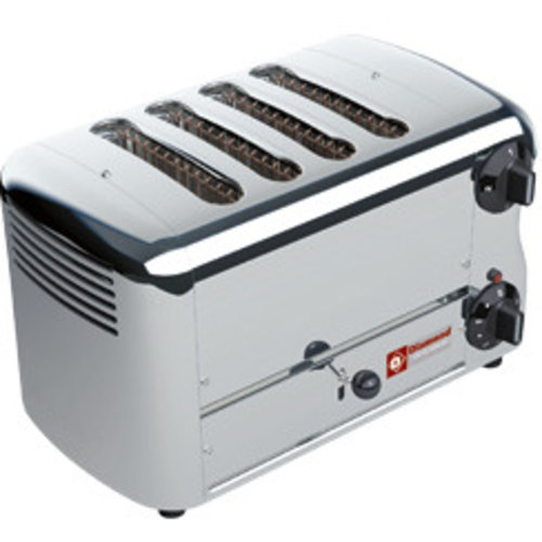  ProChef Toaster (grille-pain) électrique 4 tranches | 360 x 220 x h210 mm | 2,3 kW | inox-aluminium poli 