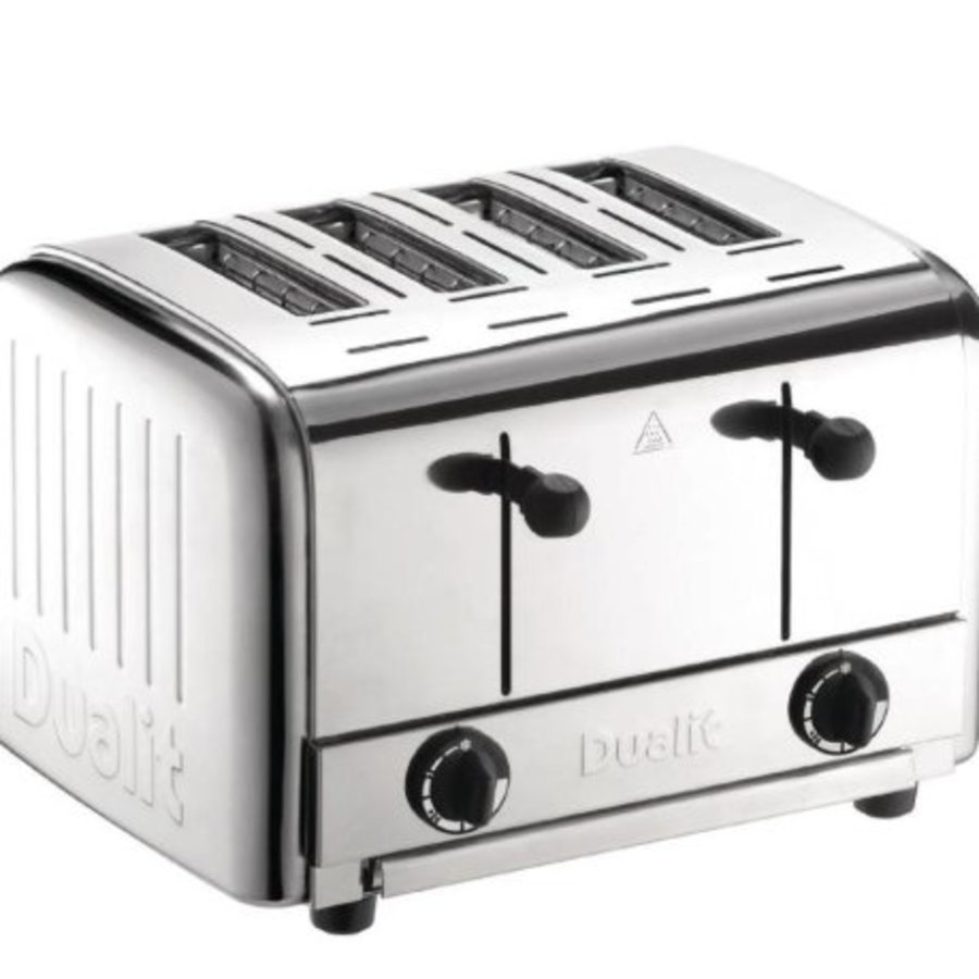 Grille-pain traiteur 4 tranches inox | 235(H) x 350(L) x 360(P)mm | 2,7 kW | Acier inoxydable