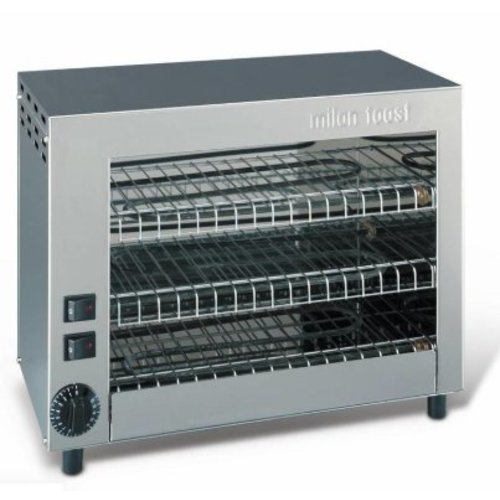  Milan Toast  Milan Toast Grille-pain professionnel en acier inoxydable | 9 pinces | 2,7 kW | 430x230x350 mm | en acier inoxydable 