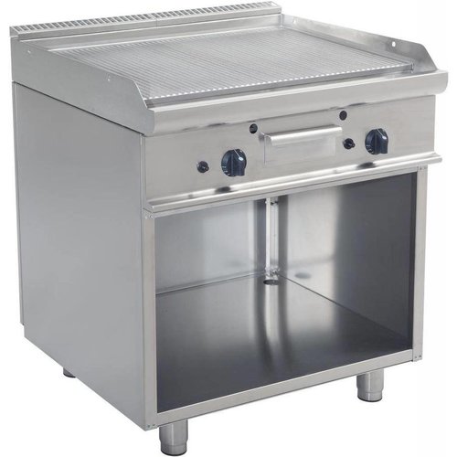  Saro Plancha à gaz striée | 800 x 700 x 850 mm | 12 KW 