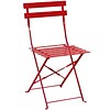 Bolero Chaises de terrasse | Rouge l Acier l 800 (H) x 387 (L) x 471 (P) mm l En lot de 2