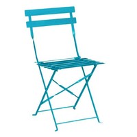 Chaises de terrasse | Bleu turquoise l Acier l 800(H) x 387(L) x 471(P) mm l En lot de 2