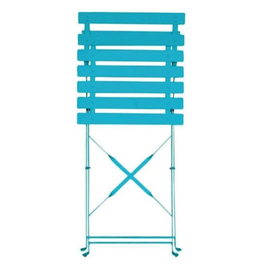 Chaises de terrasse | Bleu turquoise l Acier l 800(H) x 387(L) x 471(P) mm l En lot de 2