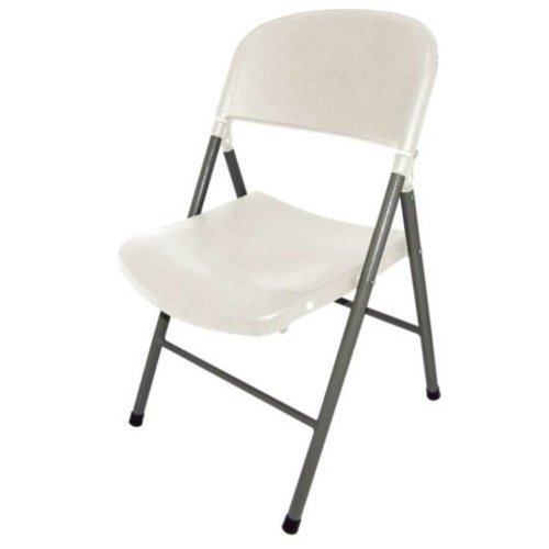  Bolero Chaises pliantes | Blanches et grises  | Acier et polypropylène l 200 x 1070 x 495 mm 