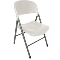 Chaises pliantes | Blanches et grises  | Acier et polypropylène l 200 x 1070 x 495 mm