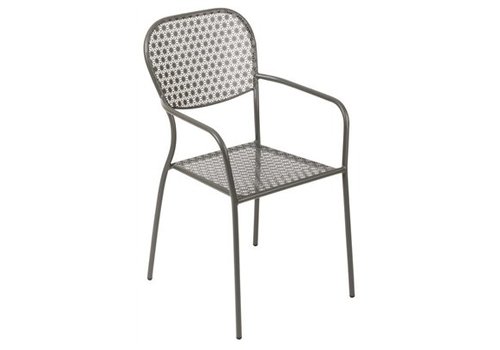  Bolero Fauteuils bistro | acier gris | 950 x 550 x 580 mm | 