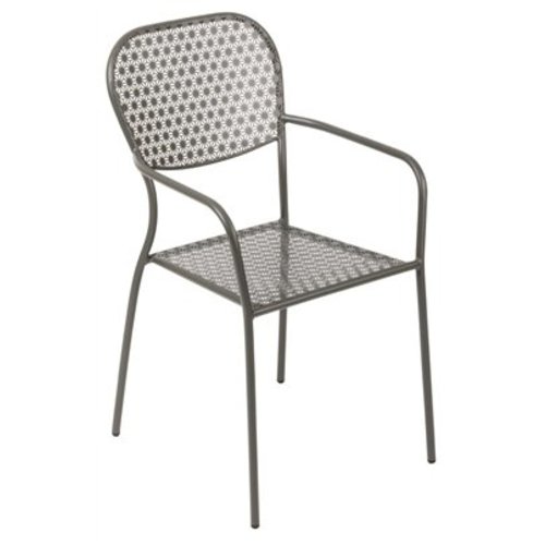  Bolero Fauteuils bistro | acier gris | 950 x 550 x 580 mm | 