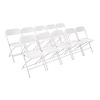 Bolero Chaises pliantes | blanches  | Lot de 10 |