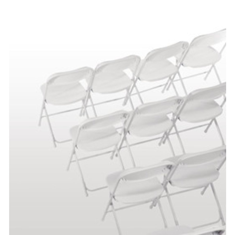 Chaises pliantes | blanches  | Lot de 10 |