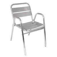 Fauteuils empilables | aluminium | lot de 4 |