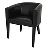 Bolero Fauteuil en cuir polyuréthane noir | (H)735  x (L)530 x (P)580 mm