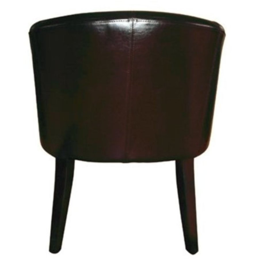 Fauteuil en cuir polyuréthane noir | (H)735  x (L)530 x (P)580 mm