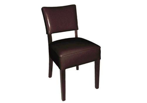  Bolero Chaises confortables en simili cuir marron foncé 