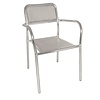 Bolero Fauteuils bistro empilables en aluminium l 800(h) x 530(l) x 570(p) mm