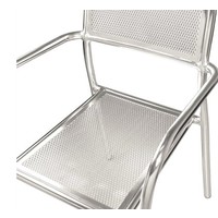 Fauteuils bistro empilables en aluminium l 800(h) x 530(l) x 570(p) mm