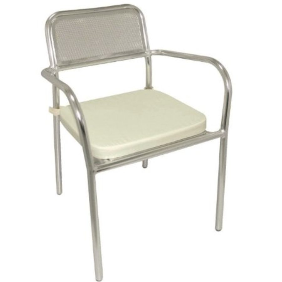 Fauteuils bistro empilables en aluminium l 800(h) x 530(l) x 570(p) mm