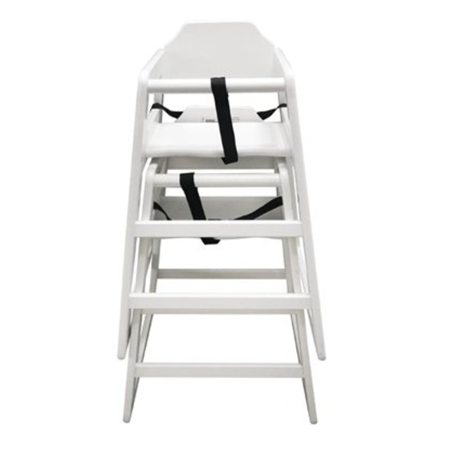 Chaises haute en bois blanche