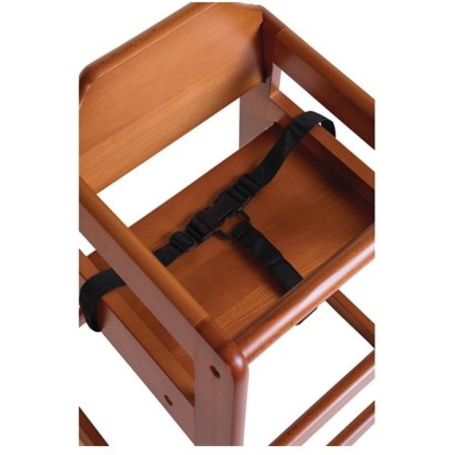 Chaise haute en bois Bolero finition bois foncé