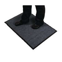 Petit tapis d'entrée gris antidérapant 60(l)x90(L)cm