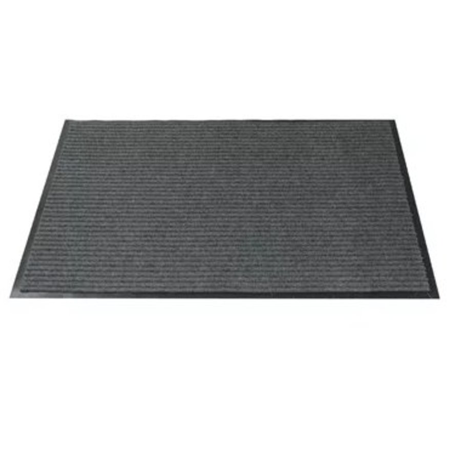 Grand tapis d'entrée gris antidérapant 90(l)x150(L)cm