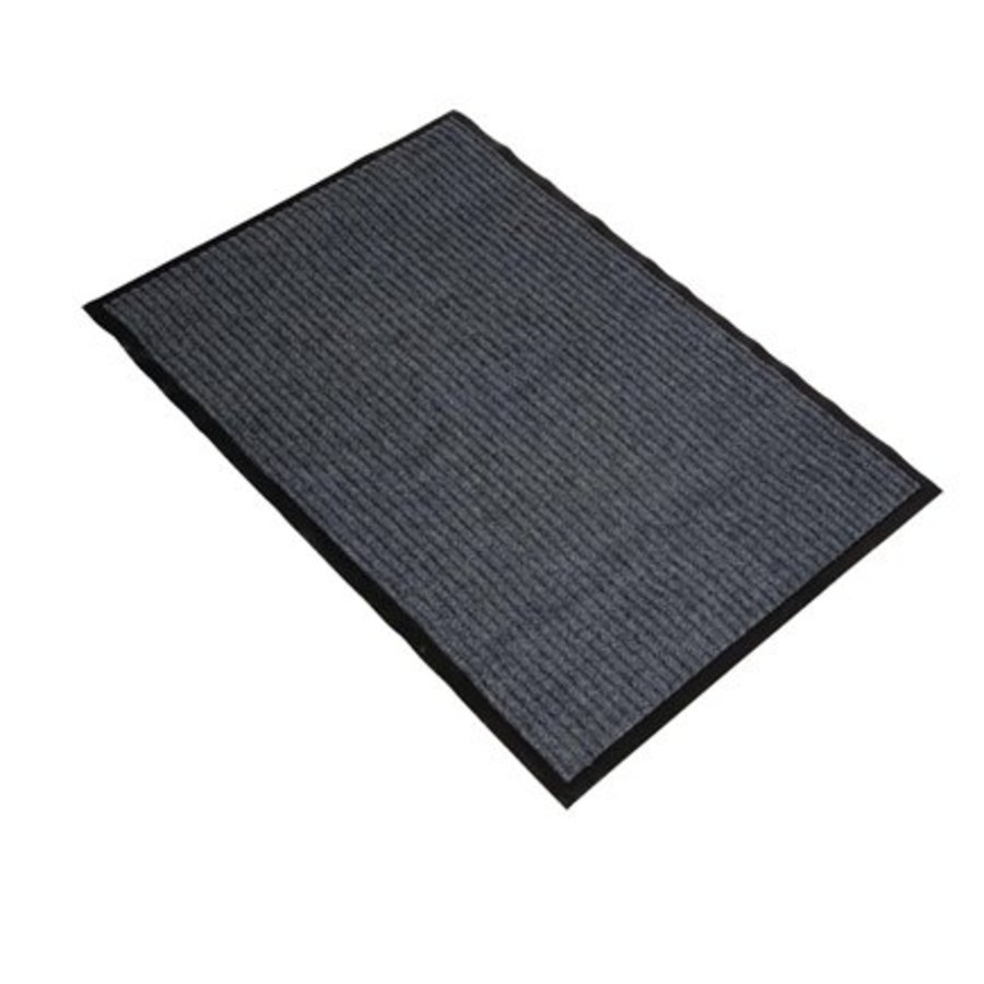 Grand tapis d'entrée gris antidérapant 90(l)x150(L)cm